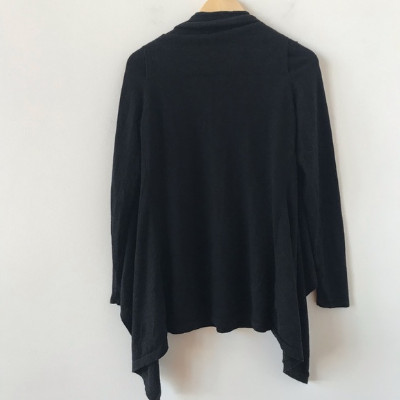 Forte Cashmere black sweater with built in vest - Picture 2 of 12